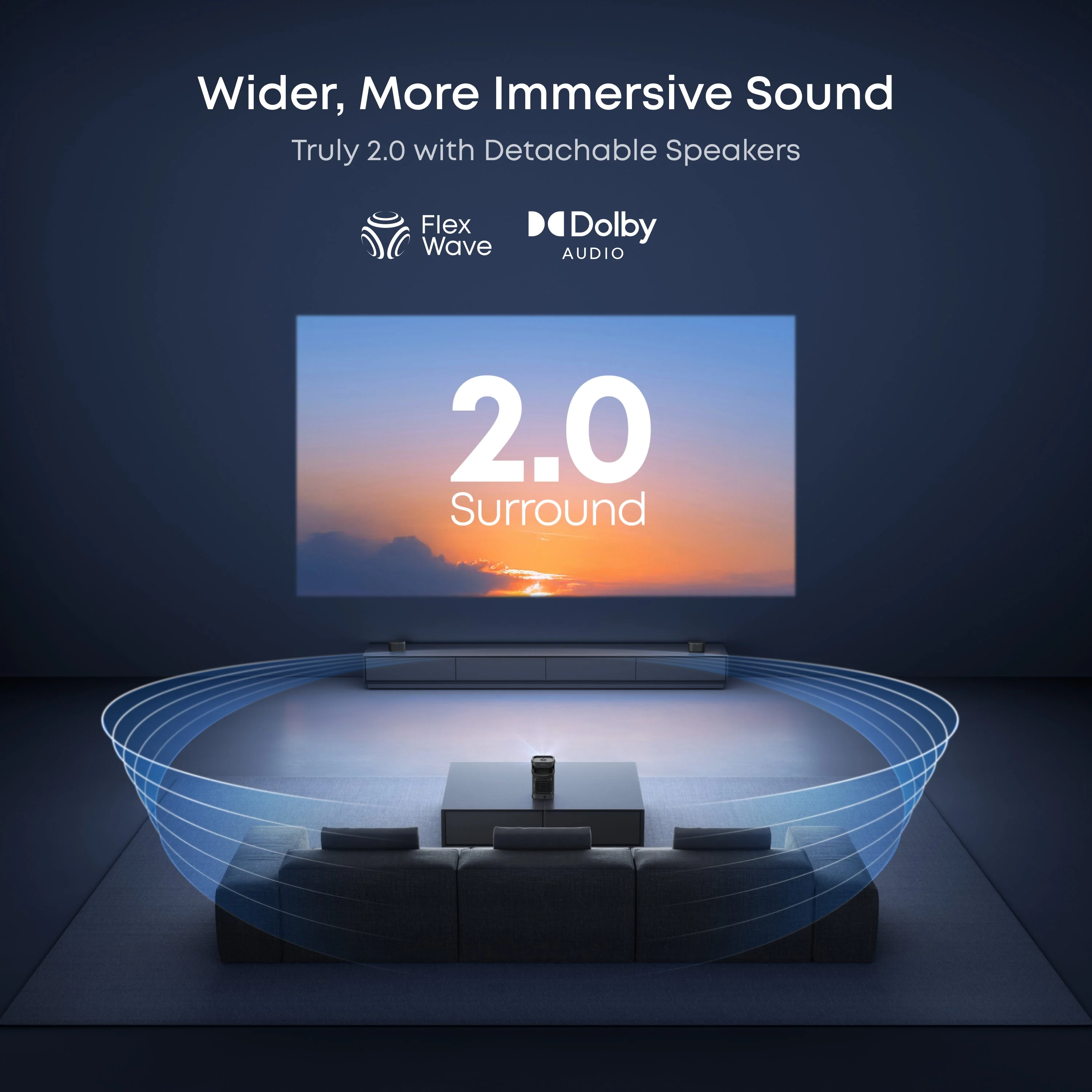 soundcore Nebula P1 World's First Portable Projector with Detachable Speakers - Image 4